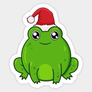 Kawaii Frog Christmas Sticker